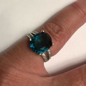 London Blue Topaz 925 Sterling Silver Ring